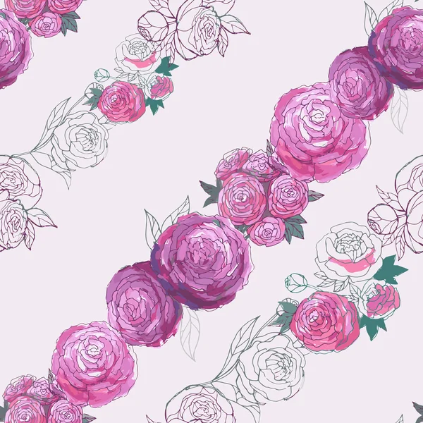 Fondo floral sin costuras — Archivo Imágenes Vectoriales