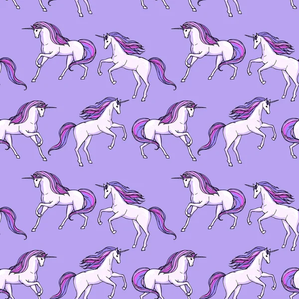 Licorne sans couture — Image vectorielle