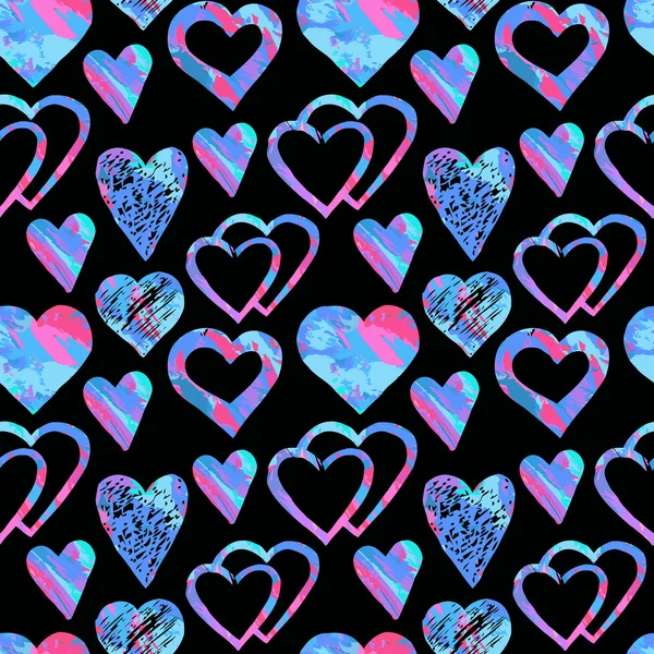 Seamless pattern with hearts — Stock Vector