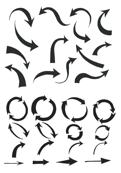 Flèches dessinées à la main — Image vectorielle