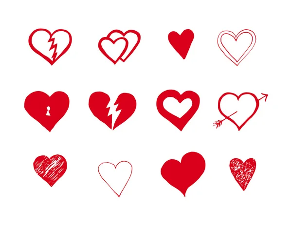 Vector hearts set — Stock Vector