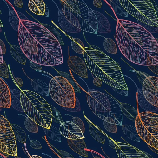 Fondo de hoja de otoño — Vector de stock