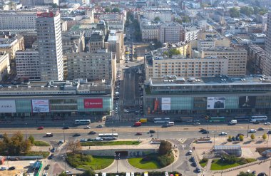 Varşova - 12 Eylül 2014. çatıdan görüntülemek