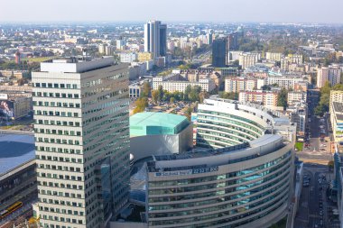 Varşova - 12 Eylül 2014. çatıdan görüntülemek