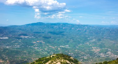 Görünüm Montserrat dağlar, Catalonia, İspanya.
