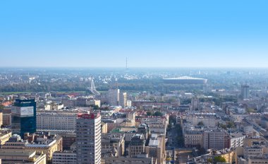 Varşova - 12 Eylül 2014. çatıdan görüntülemek