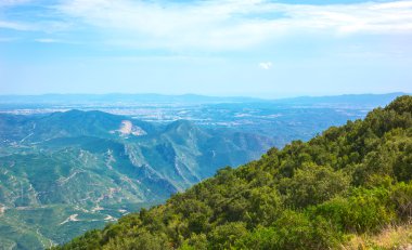 Görünüm Montserrat dağlar, Catalonia, İspanya.