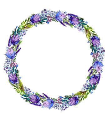 suluboya çiçek çelengi