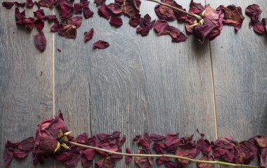 Kuru gül yaprakları 