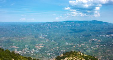 Görünüm Montserrat dağlar, Catalonia, İspanya.