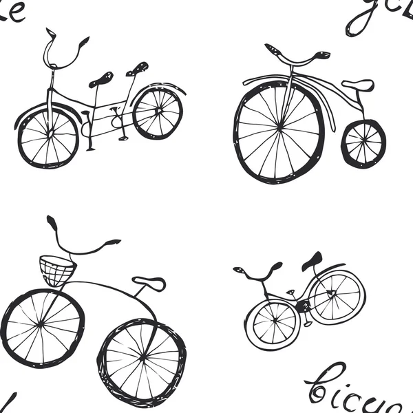 Patrón de bicicleta sin costura — Archivo Imágenes Vectoriales