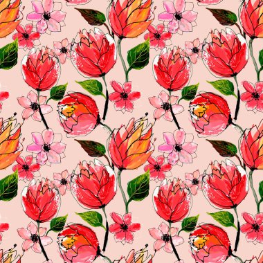 Kusursuz çiçek deseni