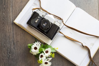 retro fotoğraf makinesinin Üstten Görünüm