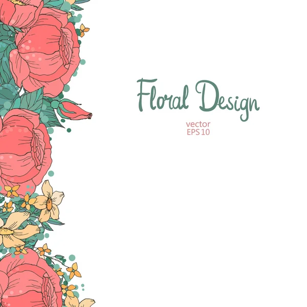 Floral border — Stock Vector