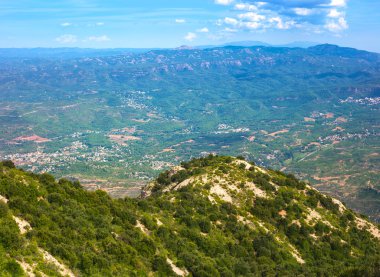 Görünüm Montserratt dağlar, Catalonia, İspanya.