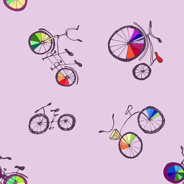 Fiets naadloze patroon — Stockvector