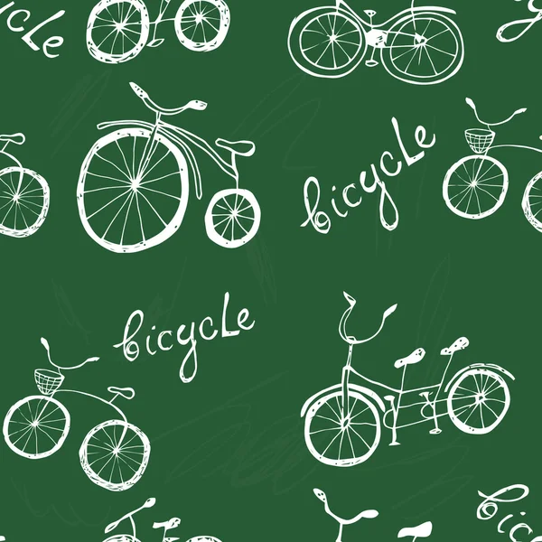 Modèle sans couture de vélo — Image vectorielle