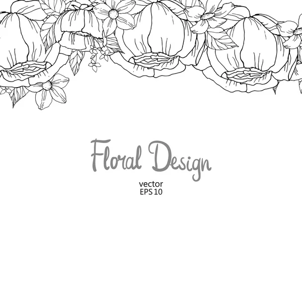 Floral border — Stock Vector