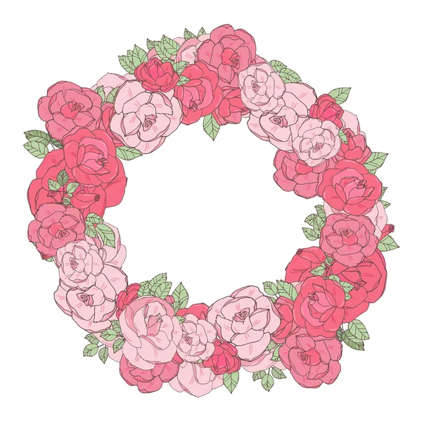 Floral wreath — Stock Vector