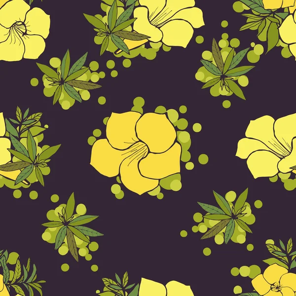 Patrón floral sin costuras — Vector de stock