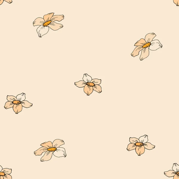 Patrón floral sin costuras — Vector de stock