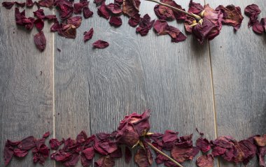 Kuru gül yaprakları 