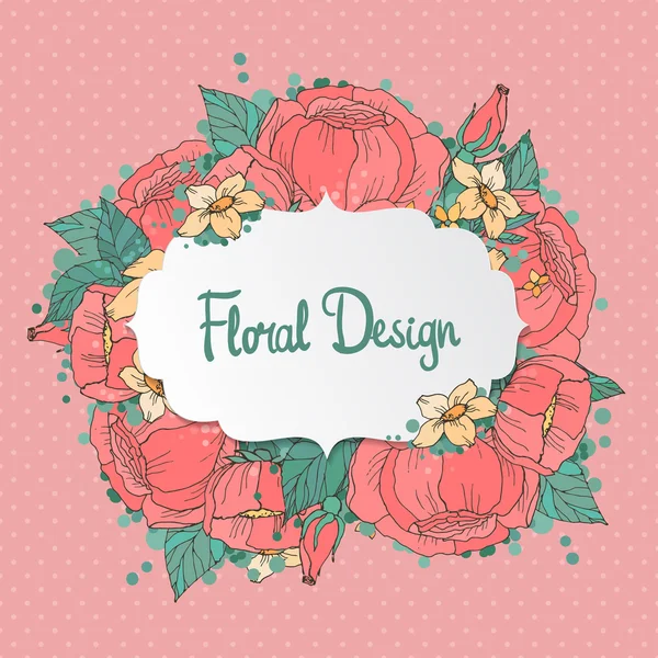 Floral Frame — Stock Vector