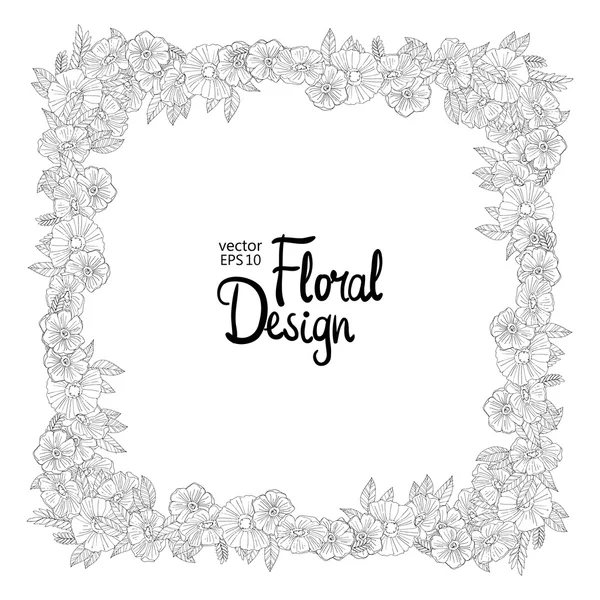 Çiçek sınır yarım yamalak çiçeklerle yapılan