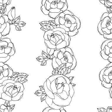 Güllerle kusursuz desen