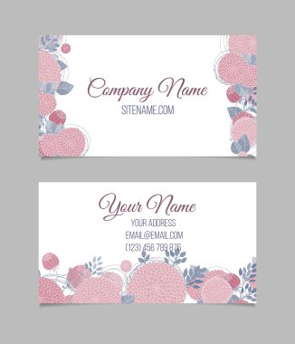 Çift taraflı çiçek kartvizit