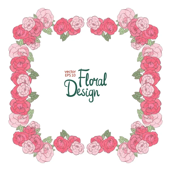 Εκλεκτής ποιότητας floral διάνυσμα πλαίσιο — Διανυσματικό Αρχείο