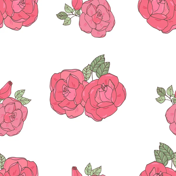 Розовая роза на белом фоне . — стоковый вектор
