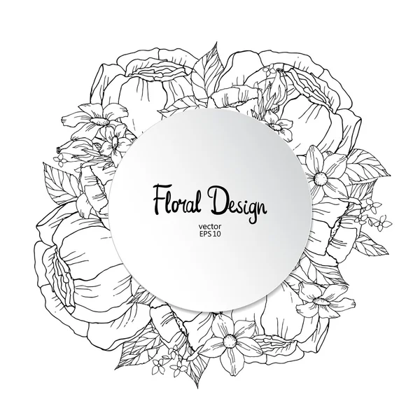 Floral Frame — Stock Vector