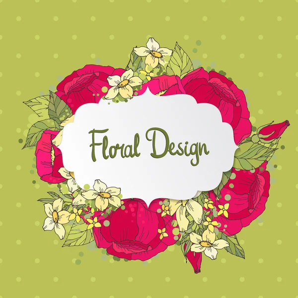 Cadre floral — Image vectorielle