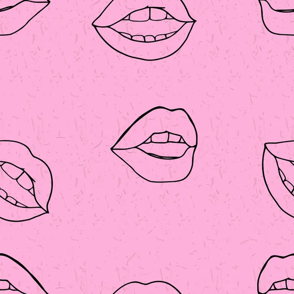 Dudakları olan kusursuz desen