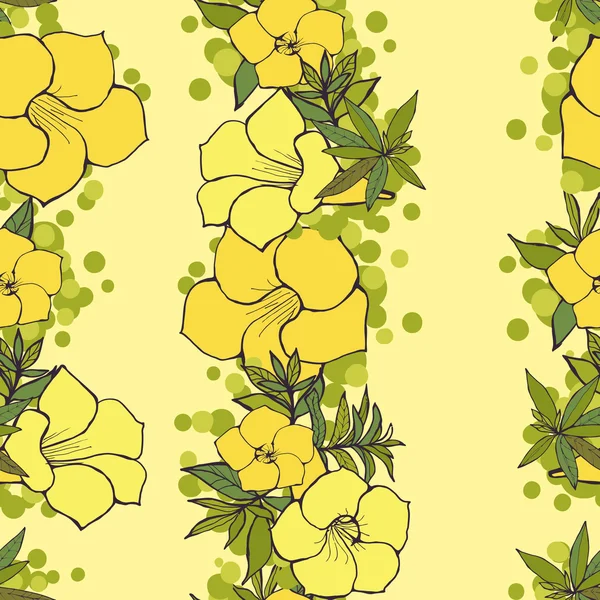 Patrón floral sin costuras — Vector de stock