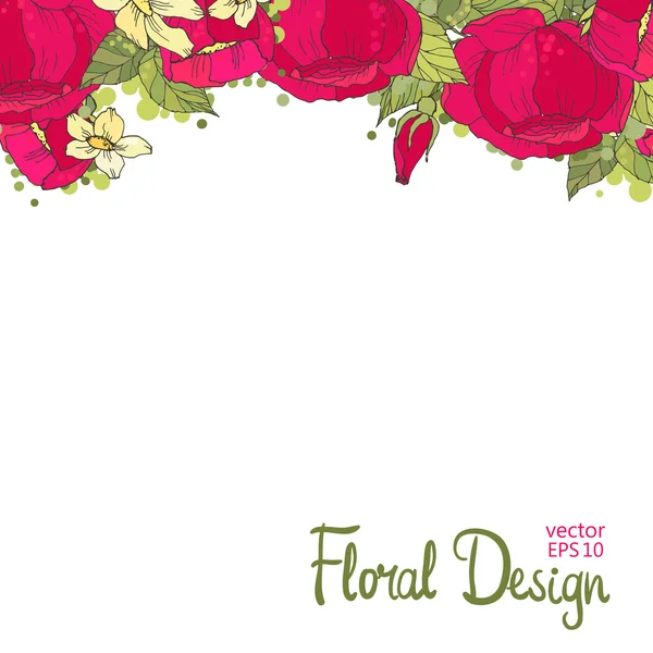 Marco floral — Vector de stock