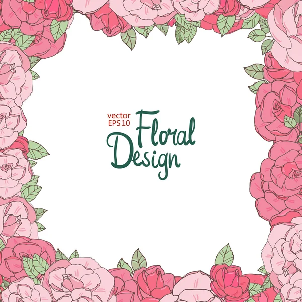 Vintage floral vector frame — Stock Vector