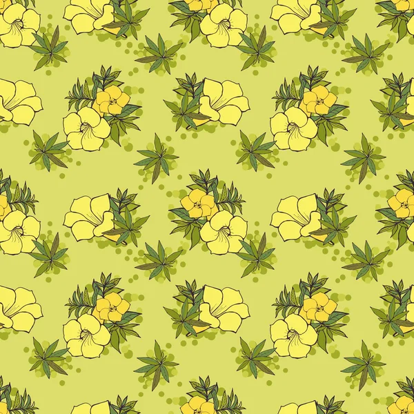 Patrón floral sin costuras — Vector de stock