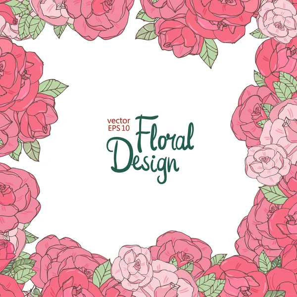 Vintage marco vector floral — Vector de stock