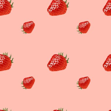 Çilekli kusursuz desen