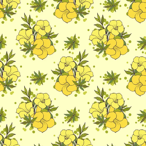 Patrón floral sin costuras — Vector de stock