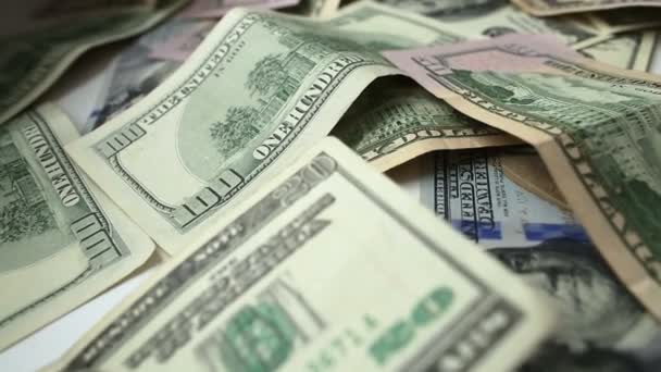 Dollar bills close-up — Stock Video