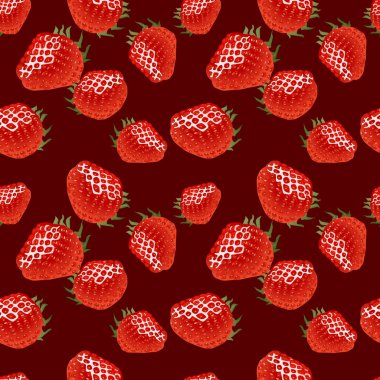 Çilekli kusursuz desen