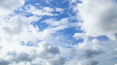 Bulutlar ekran boyunca uçmak. Zaman atlamalı