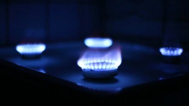 bir gaz sobası brülör alev