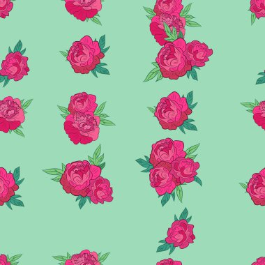 pembe peonies ile Seamless Modeli