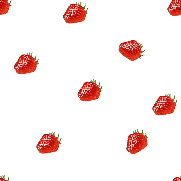 Modèle sans couture avec fraise — Image vectorielle