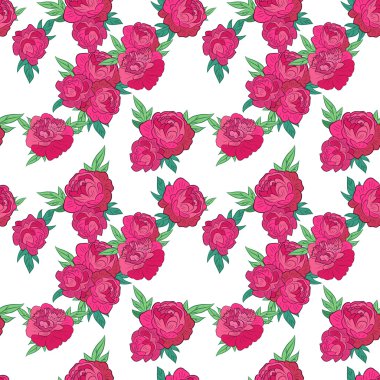 pembe peonies ile Seamless Modeli