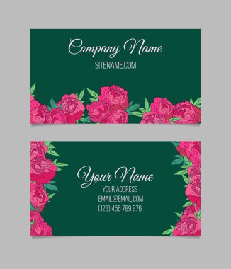 Güzel çiçek iş kartları